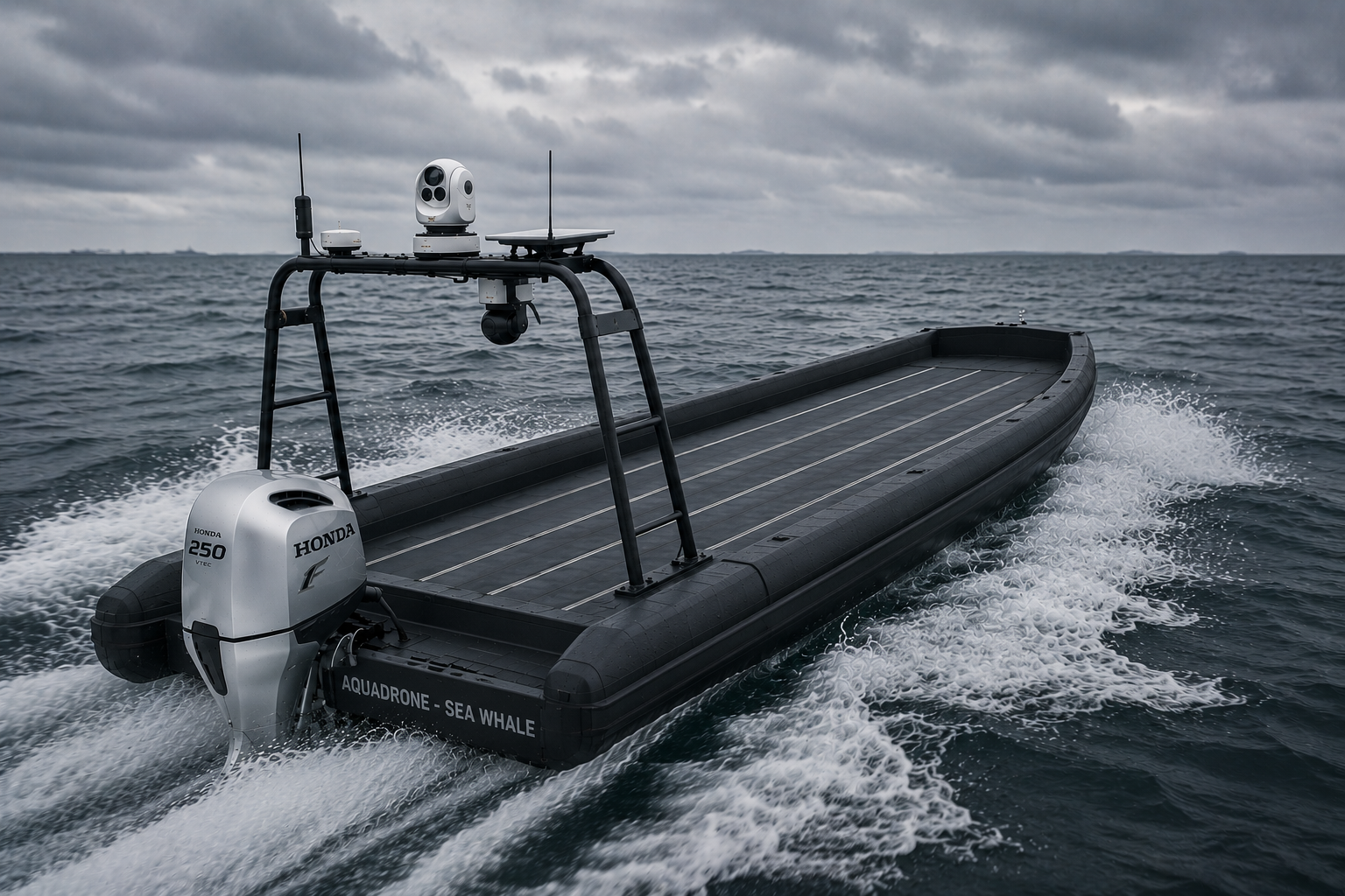 Sea Whale modular unmanned surface vehicle underway at sea